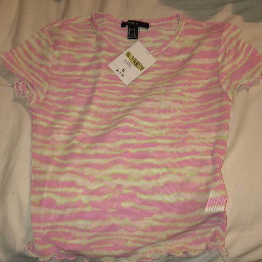 Mesh Zebra Print Shirt